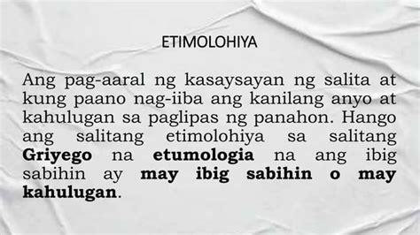 etimolohiya kahulugan|etimolohiya .
